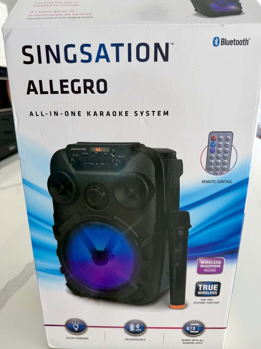 Singsation Allegro All-In-One Karaoke System Black